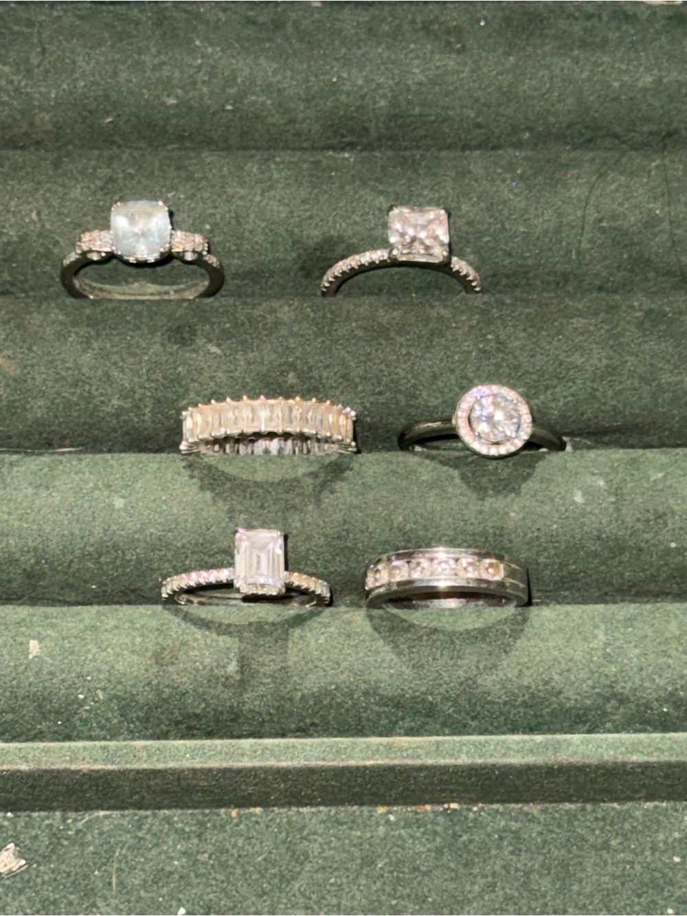 Sterling Silver White CZ  Rings size 7 for Women